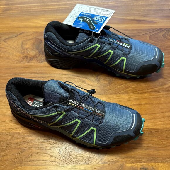 Salomon Women's Speedcross 4, Poseidon/Eggshell Blue/Black, 9.5 US - Picture 3 of 12